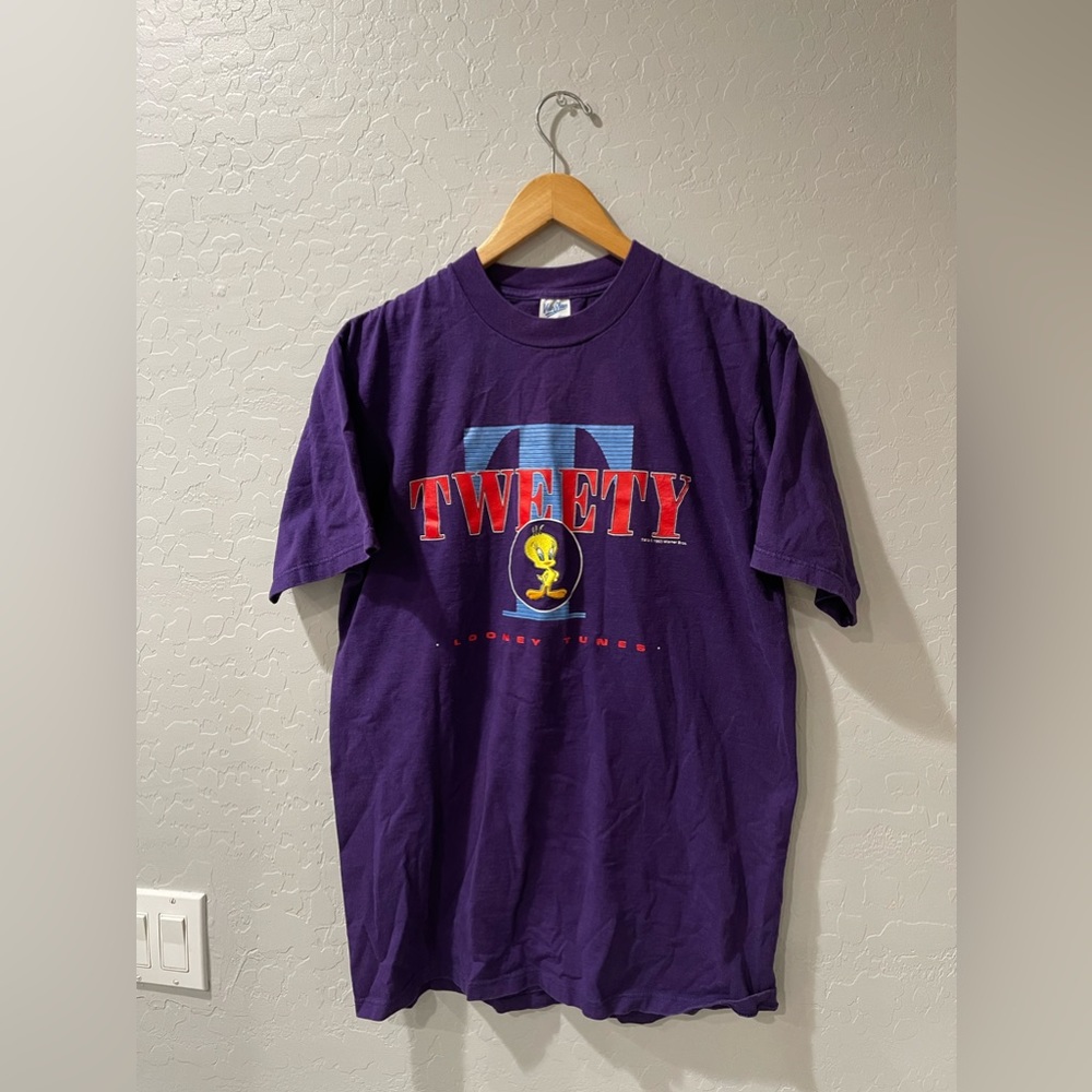Vintage Looney Tunes‎ Tweety Bird Velva Sheen Shirt Medium